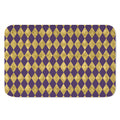 Purple And Gold Harlequin Pattern Print Indoor Door Mat