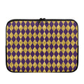 Purple And Gold Harlequin Pattern Print Laptop Sleeve