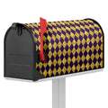 Purple And Gold Harlequin Pattern Print Mailbox Cover