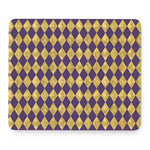 Purple And Gold Harlequin Pattern Print Mouse Pad