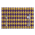 Purple And Gold Harlequin Pattern Print Placemat