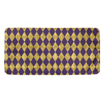 Purple And Gold Harlequin Pattern Print Towel