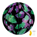 Purple And Green Leaf Pattern Print Basketball