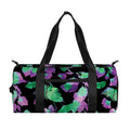Purple And Green Leaf Pattern Print Gym Bag