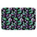 Purple And Green Leaf Pattern Print Indoor Door Mat