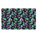 Purple And Green Leaf Pattern Print Polyester Doormat