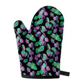 Purple And Green Leaf Pattern Print Single Oven Mitt