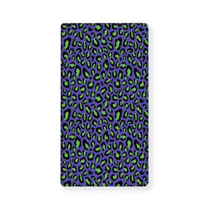 Purple And Green Leopard Pattern Print Baby Crib Sheet