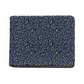 Purple And Green Leopard Pattern Print Bifold Wallet