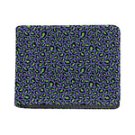 Purple And Green Leopard Pattern Print Bifold Wallet