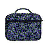 Purple And Green Leopard Pattern Print Briefcase Bible Bag