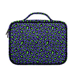 Purple And Green Leopard Pattern Print Briefcase Bible Bag