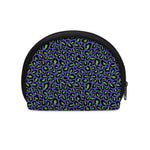 Purple And Green Leopard Pattern Print Coin Purse