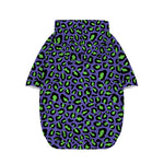 Purple And Green Leopard Pattern Print Dog Zip Up Hoodie