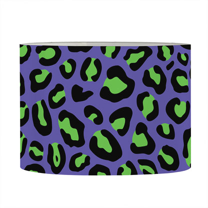 Purple And Green Leopard Pattern Print Drum Lamp Shade