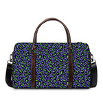 Purple And Green Leopard Pattern Print Duffle Bag