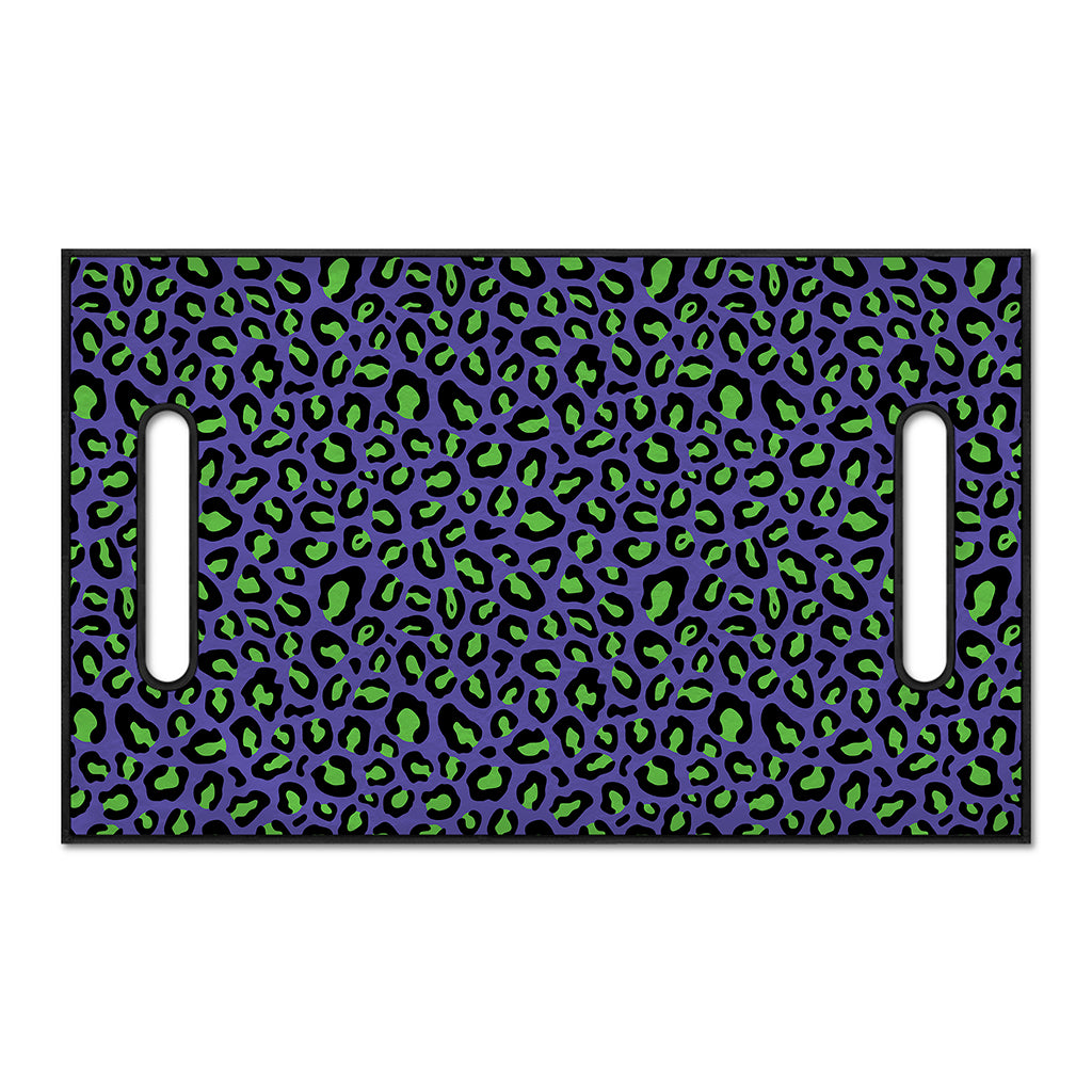 Purple And Green Leopard Pattern Print Golf Cart Seat Cover