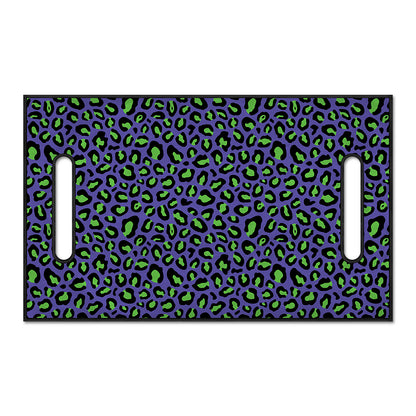 Purple And Green Leopard Pattern Print Golf Cart Seat Cover