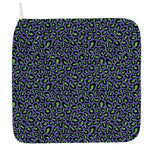 Purple And Green Leopard Pattern Print Hand Towel