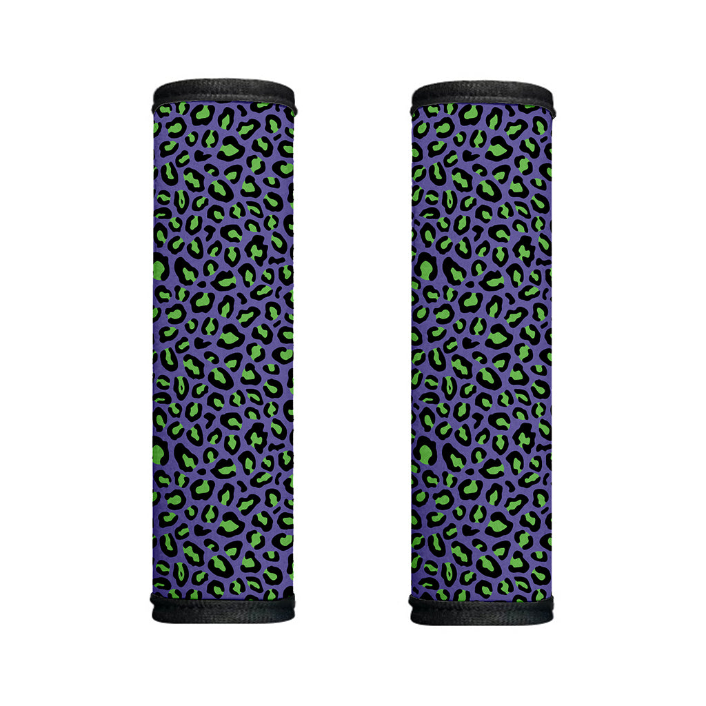 Purple And Green Leopard Pattern Print Handle Covers