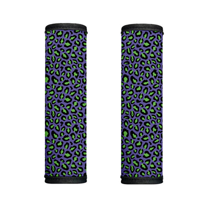 Purple And Green Leopard Pattern Print Handle Covers