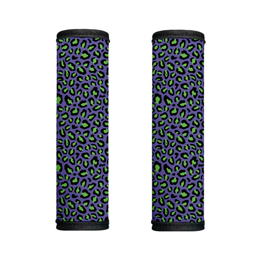 Purple And Green Leopard Pattern Print Handle Covers