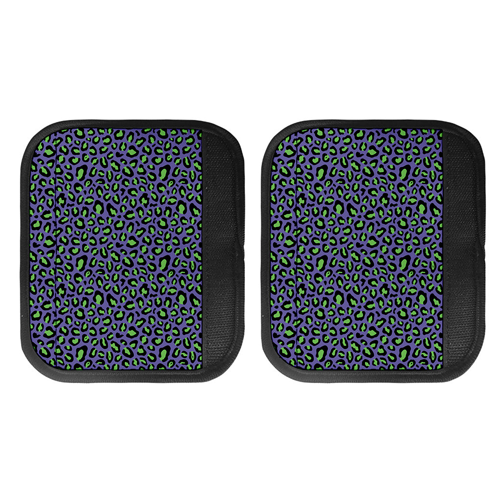 Purple And Green Leopard Pattern Print Handle Covers