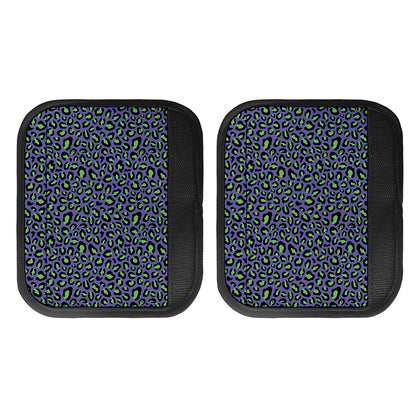 Purple And Green Leopard Pattern Print Handle Covers