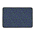Purple And Green Leopard Pattern Print Kitchen Mat