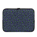 Purple And Green Leopard Pattern Print Laptop Sleeve