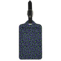 Purple And Green Leopard Pattern Print Luggage Tag