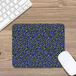 Purple And Green Leopard Pattern Print Mouse Pad