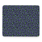 Purple And Green Leopard Pattern Print Mouse Pad