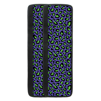 Purple And Green Leopard Pattern Print Refrigerator Handle Covers