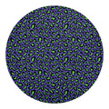 Purple And Green Leopard Pattern Print Round Blanket
