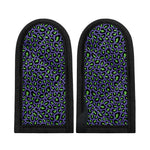 Purple And Green Leopard Pattern Print Skillet Handle Cover