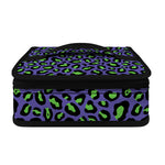 Purple And Green Leopard Pattern Print Small Lunch Bag