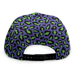 Purple And Green Leopard Pattern Print Snapback Cap