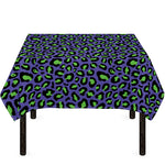 Purple And Green Leopard Pattern Print Tablecloth