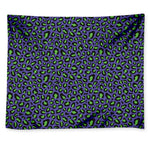Purple And Green Leopard Pattern Print Tapestry
