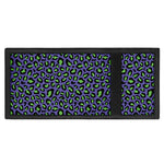 Purple And Green Leopard Pattern Print Trifold Wallet