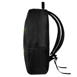 Purple And Green Spider Web Print 17 Inch Backpack