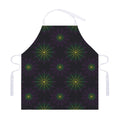 Purple And Green Spider Web Print Adjustable Apron