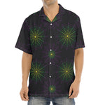 Purple And Green Spider Web Print Aloha Shirt