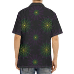 Purple And Green Spider Web Print Aloha Shirt
