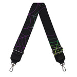 Purple And Green Spider Web Print Bag Strap