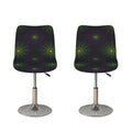 Purple And Green Spider Web Print Bar Stool Covers