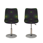 Purple And Green Spider Web Print Bar Stool Covers