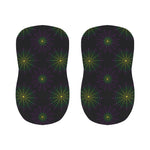 Purple And Green Spider Web Print Bar Stool Covers
