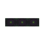 Purple And Green Spider Web Print Bed Runner